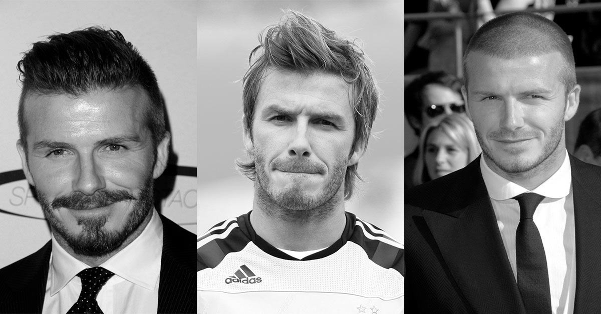 David Beckhams different hairstyles