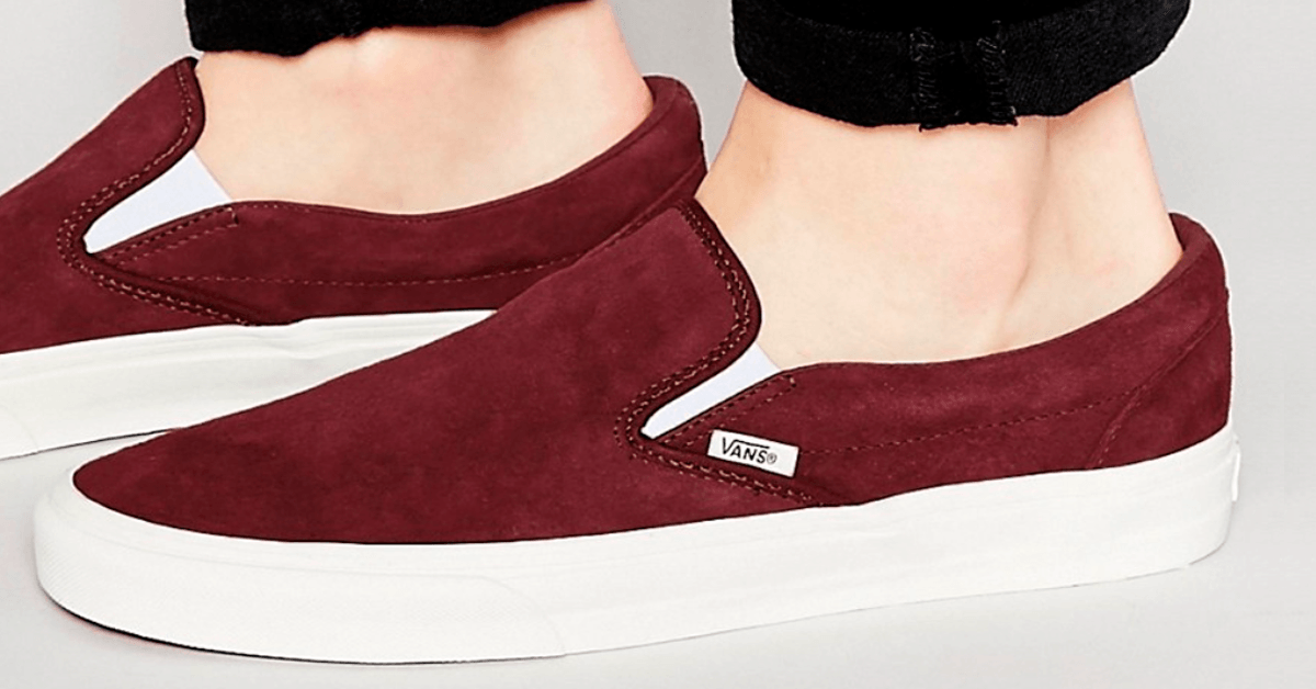 Vault Classic Slip-On Vans in red