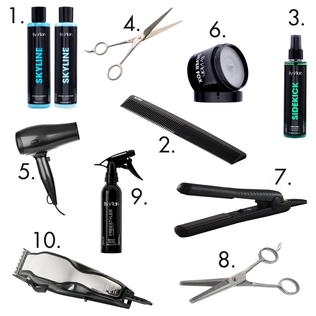 Tools and products for the Olivier Giroud hairstyle