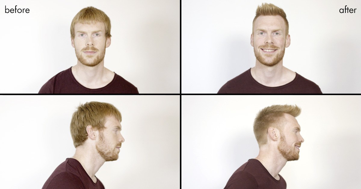 Before and after Andy Dalton haircut