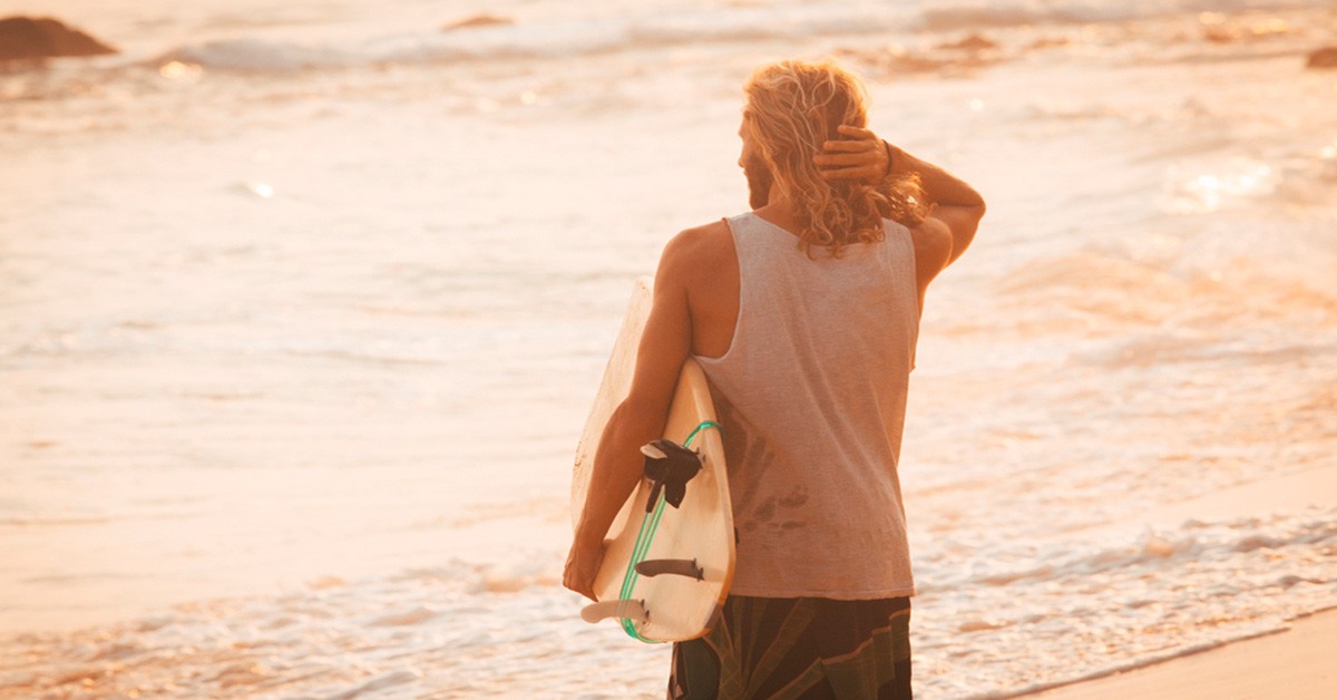 The surfer look hair