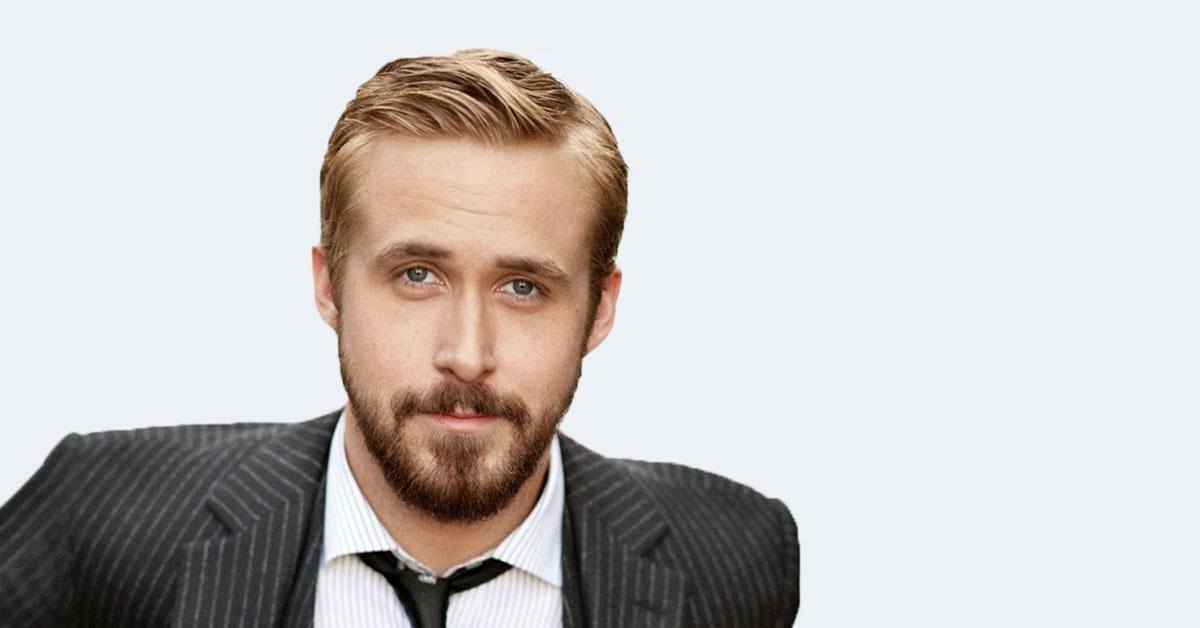 Ryan Gosling with an extended goatee beard