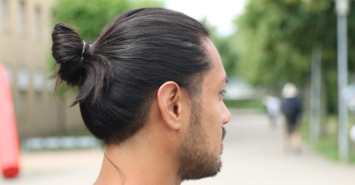 How to tie a man bun