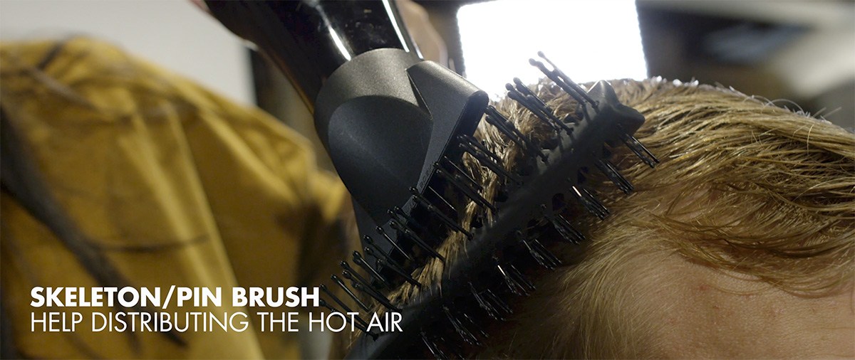 Use a Skeleton brush to help distribute the hot air