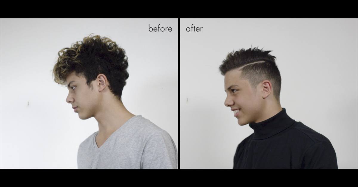 Before and after the haircut