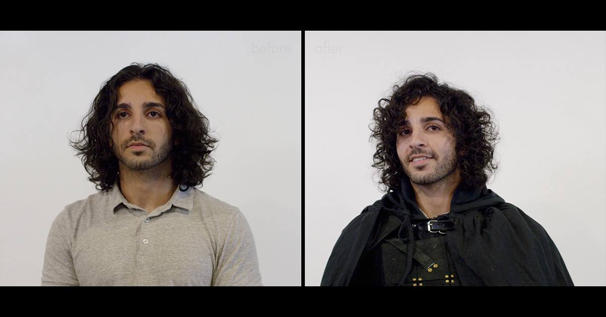 Before and after the Jon Snow hairstyle