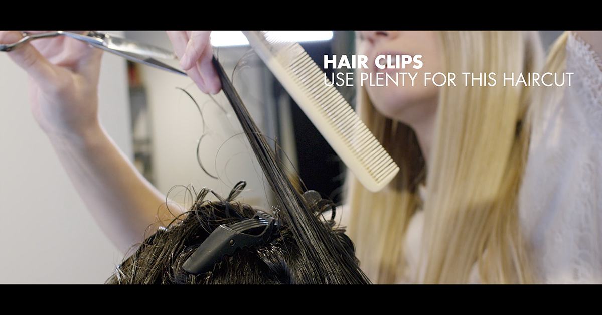 Use hair clips to control the hair