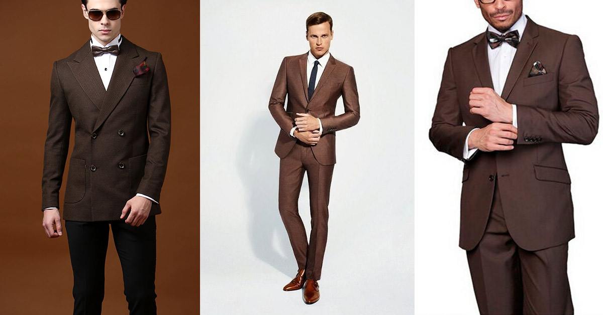 Stylish brown tuxedos