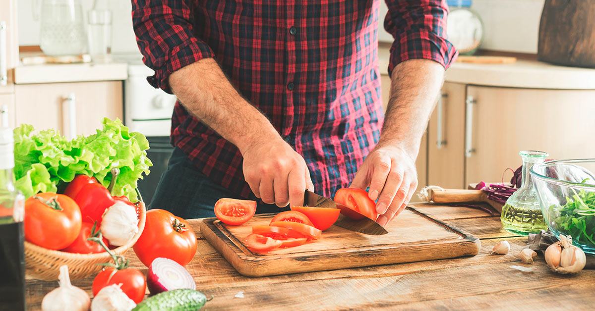 Chopping vegetables