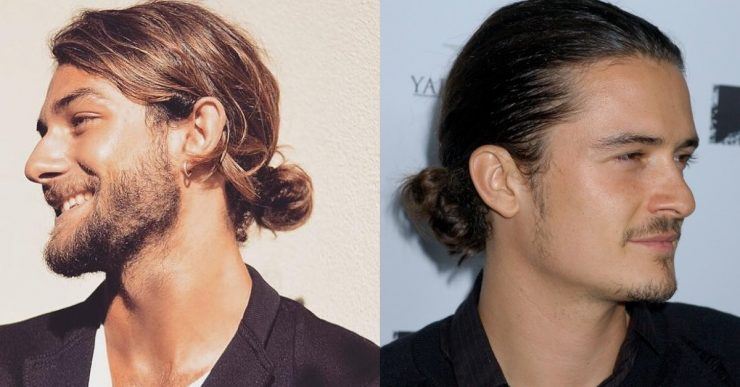 Orlando Bloom low man bun