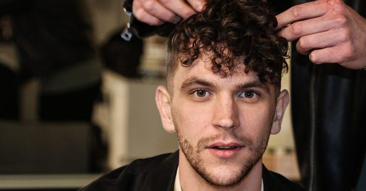 Styling mens curly hair